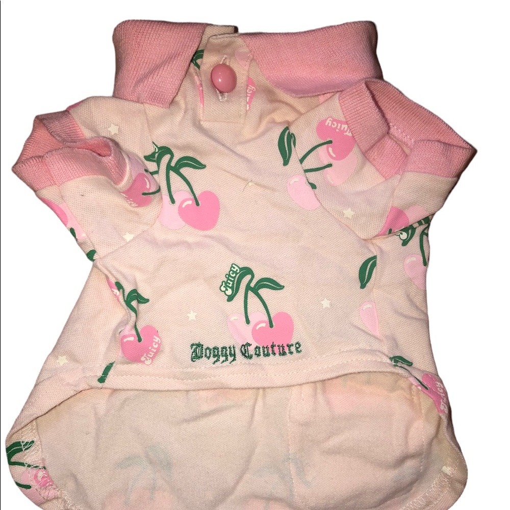 Juicy Couture Cherry Print RARE dog outfit